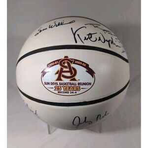 ASU Sun Devils 1980 Season 25 Year Reunion Signed Autograph Team Basketball